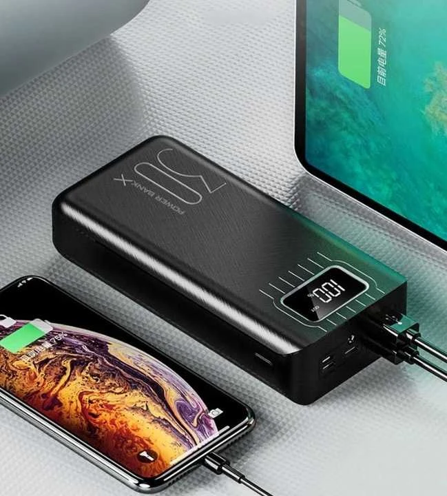 Powerbankas 30000 mAh – 22.5W greitas įkrovimas, USB-C, LED ekranas, žibintuvėlis