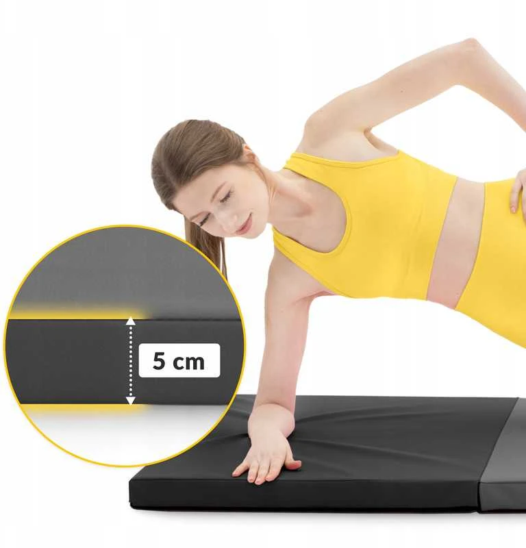 Pratimų čiužinys 180 cm – nešiojamas, sulankstomas, tinka gimnastikai ir reabilitacijai