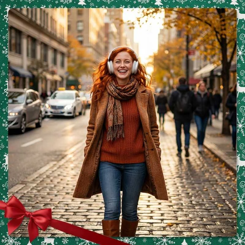 Premium belaidės on-ear ausinės su mikrofonu, Bluetooth 5.4, AUX