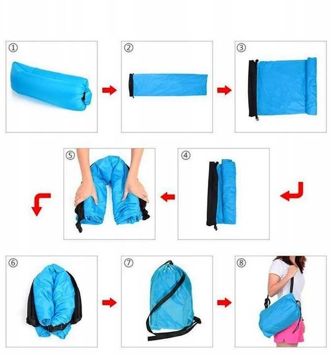 Pripučiamas „Lazy Bag“ gultas – oro sofa paplūdimiui ir poilsiui lauke XXL
