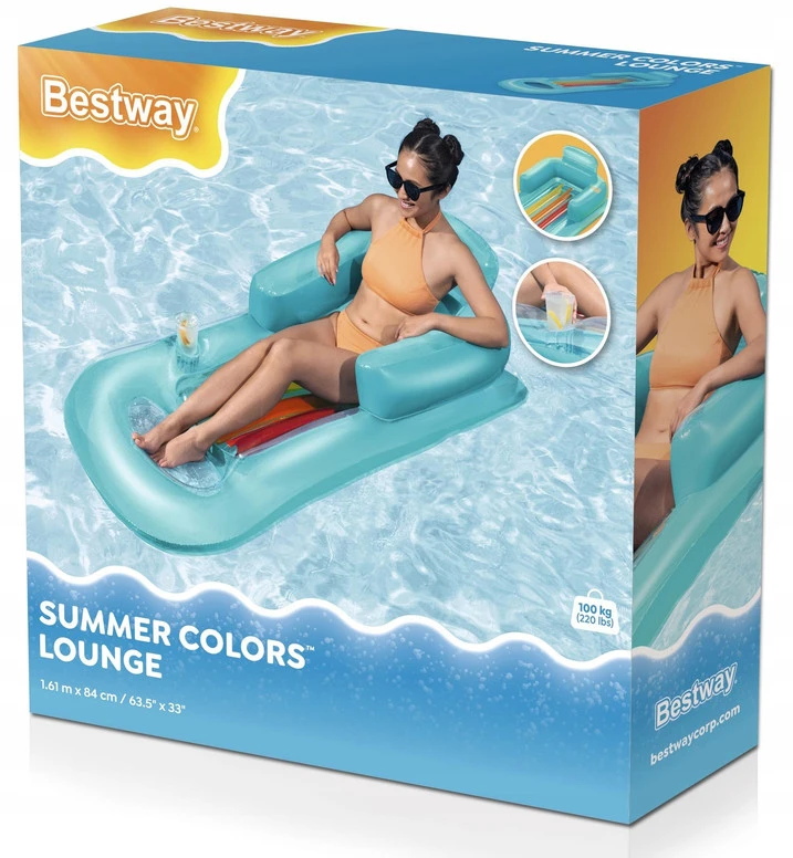 Pripučiamas plaukimo čiužinys su atlošu baseinui ir paplūdimiui Bestway