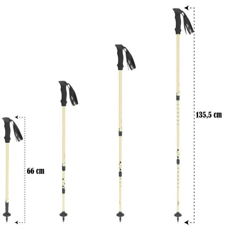PRO klasės teleskopinės trekking ir Nordic Walking lazdos su Anti-Shock