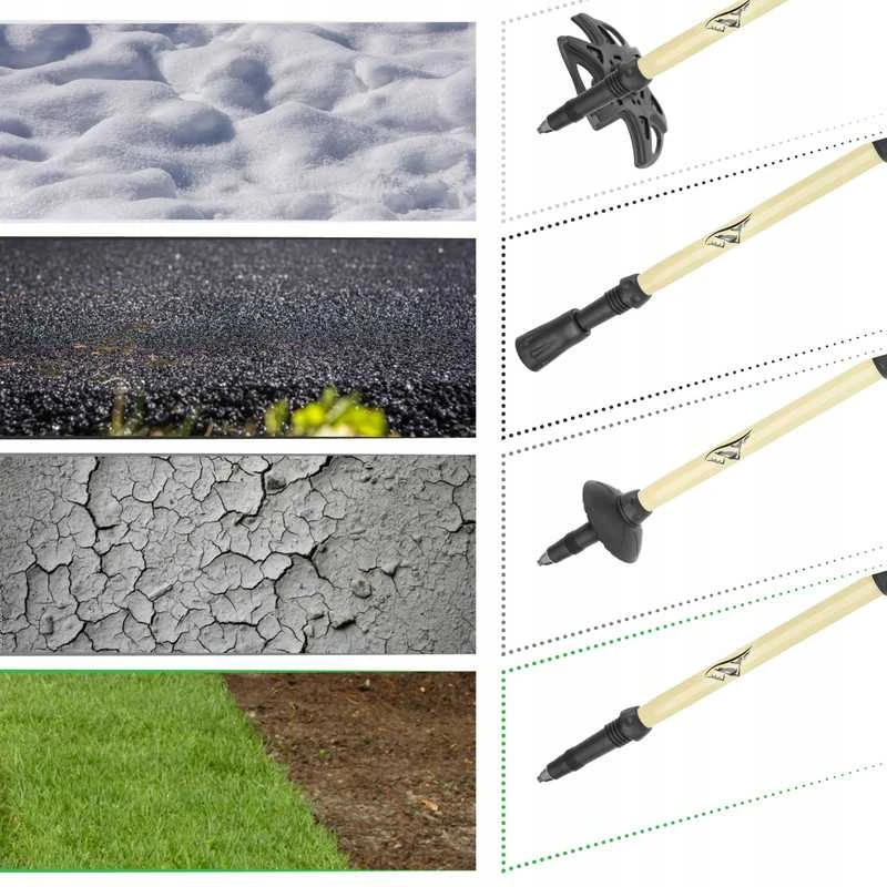 PRO klasės teleskopinės trekking ir Nordic Walking lazdos su Anti-Shock
