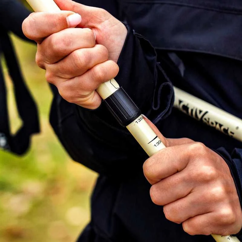 PRO klasės teleskopinės trekking ir Nordic Walking lazdos su Anti-Shock
