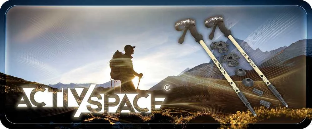 PRO klasės teleskopinės trekking ir Nordic Walking lazdos su Anti-Shock