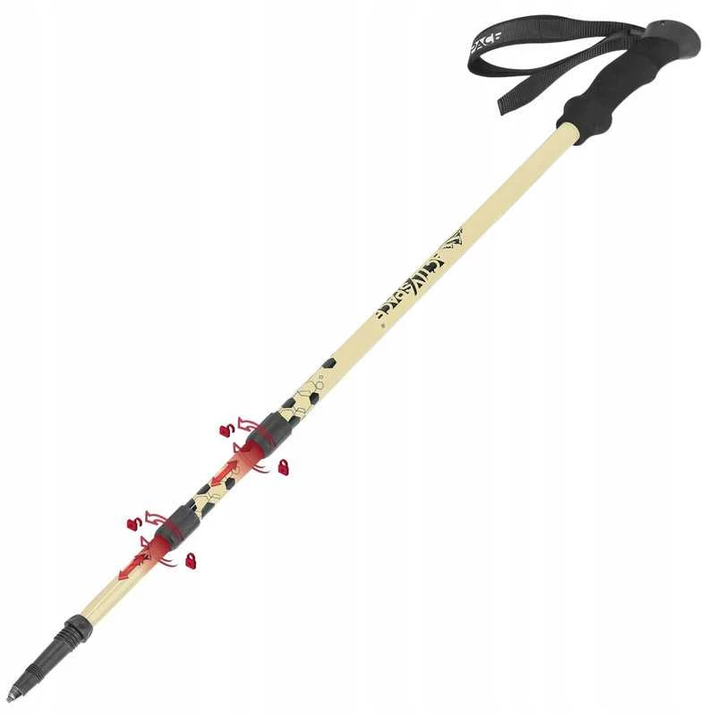 PRO klasės teleskopinės trekking ir Nordic Walking lazdos su Anti-Shock