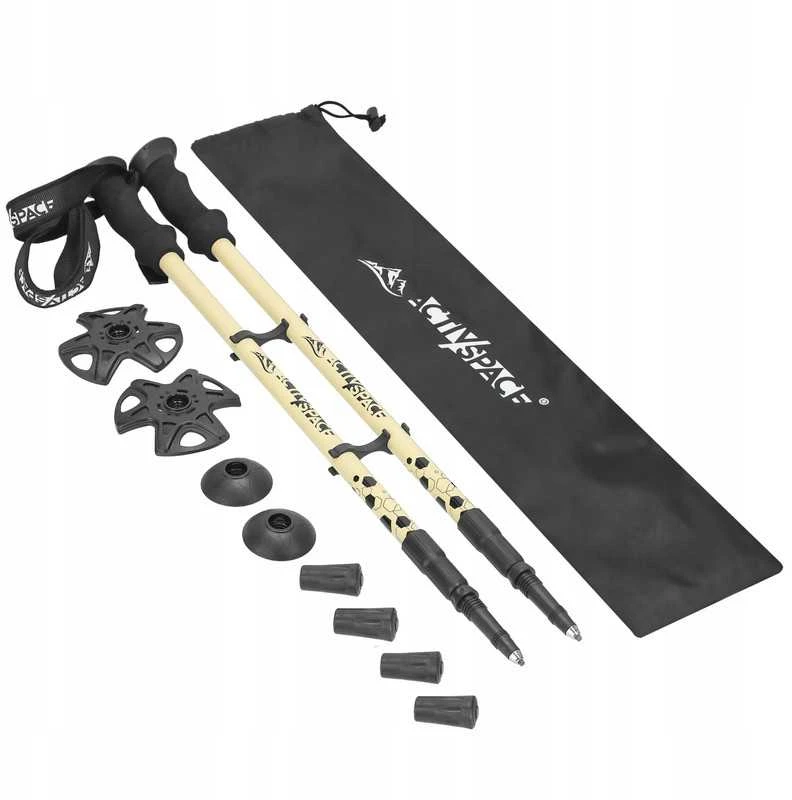 PRO klasės teleskopinės trekking ir Nordic Walking lazdos su Anti-Shock
