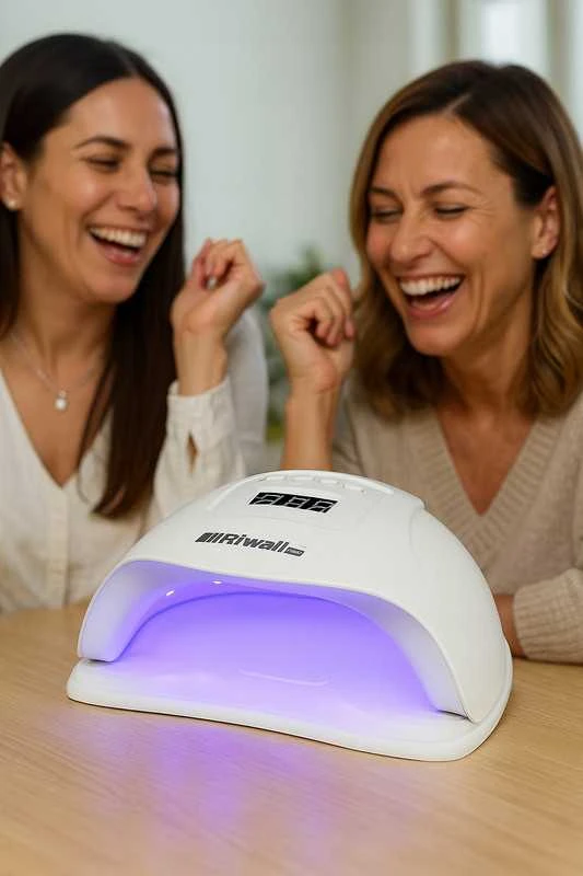 Profesionalios Riwall UV/LED lempos manikiūrui – 45 LED, su laikmačiu ir švelniu režimu