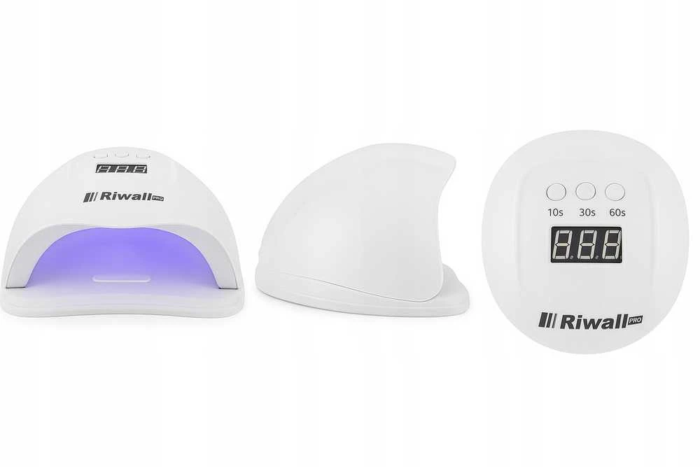 Profesionalios Riwall UV/LED lempos manikiūrui – 45 LED, su laikmačiu ir švelniu režimu