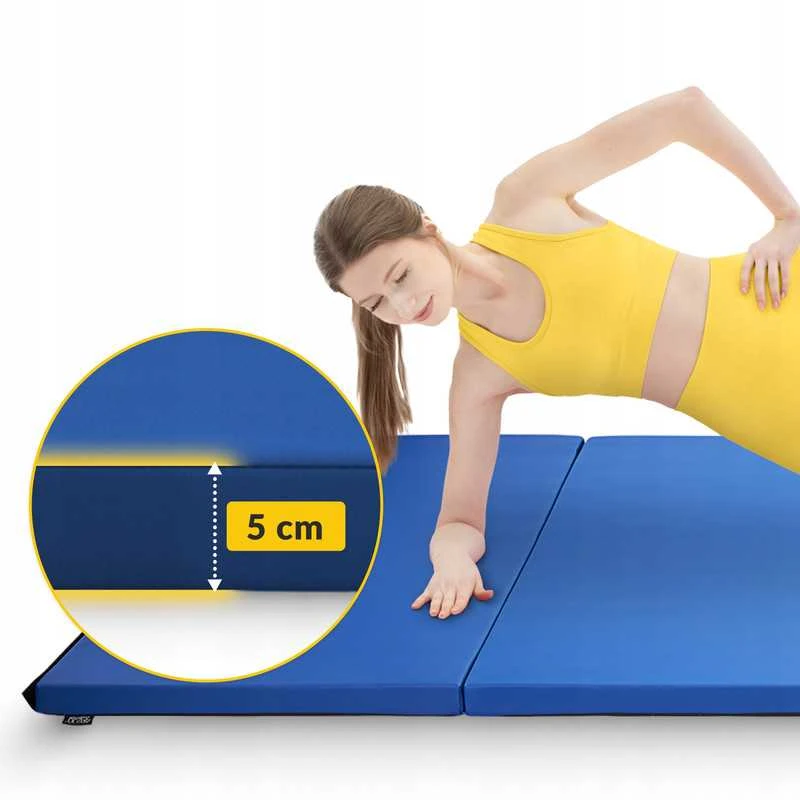 Profesionalus gimnastikos ir masažo kilimėlis – XXL 240 × 120 cm, patogus ir kompaktiškas