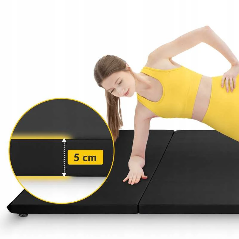 Profesionalus Treniruotėms Skirtas Gimnastikos Čiužinys | XXL Dydis, Sulankstomas | 240 × 120 cm
