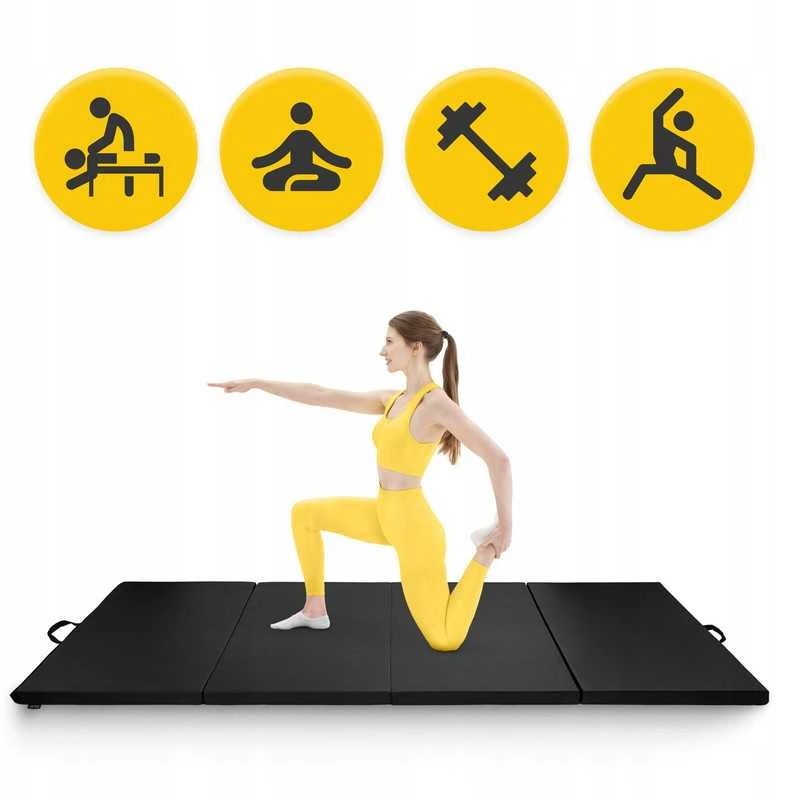 Profesionalus Treniruotėms Skirtas Gimnastikos Čiužinys | XXL Dydis, Sulankstomas | 240 × 120 cm