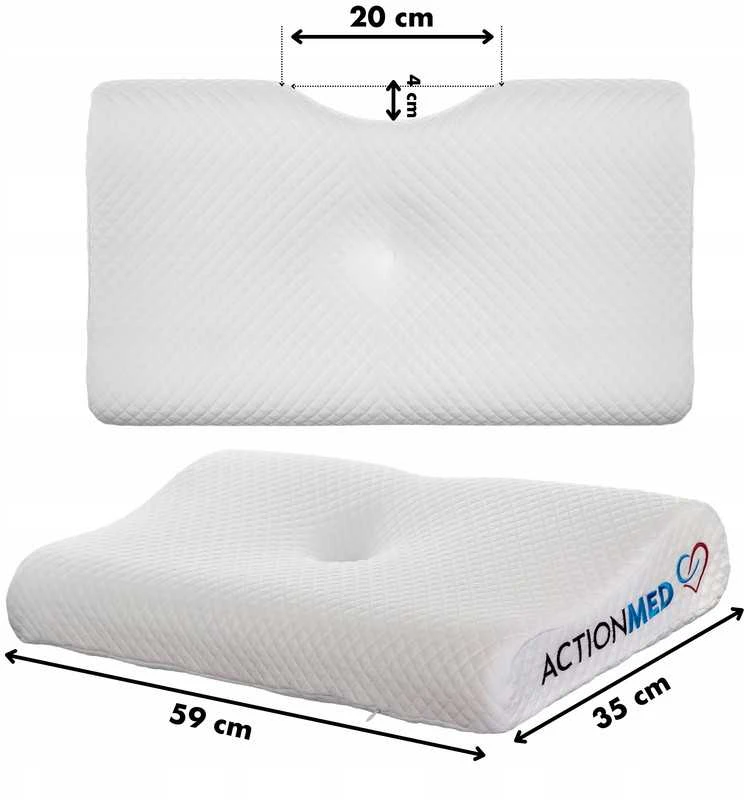 Profilinė ortopedinė pagalvė miegui iš Memory Foam, skirta miegui ant šono ir nugaros
