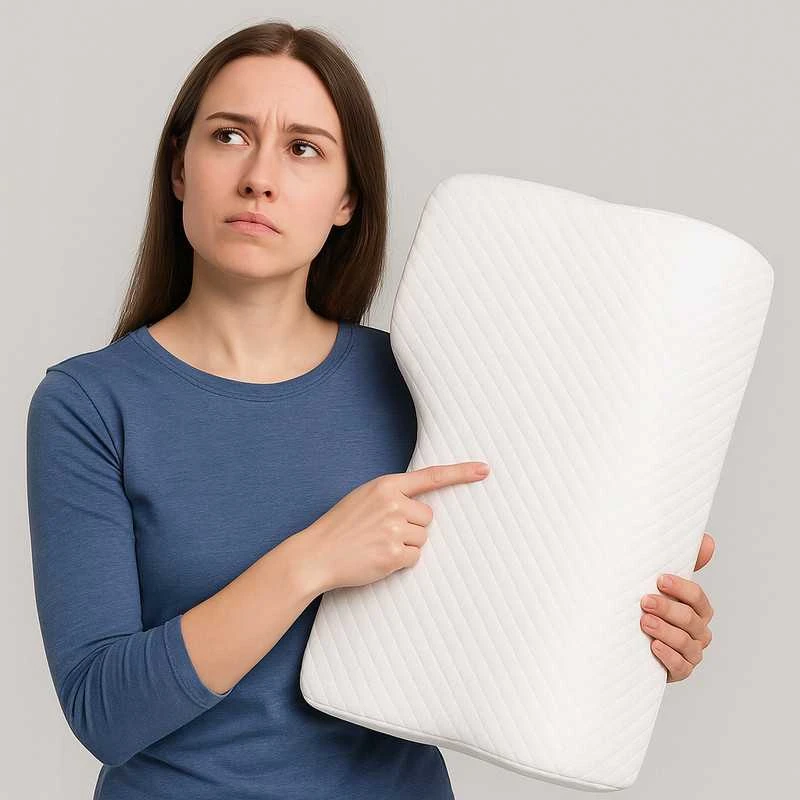 Profilinė ortopedinė pagalvė miegui iš Memory Foam, skirta miegui ant šono ir nugaros