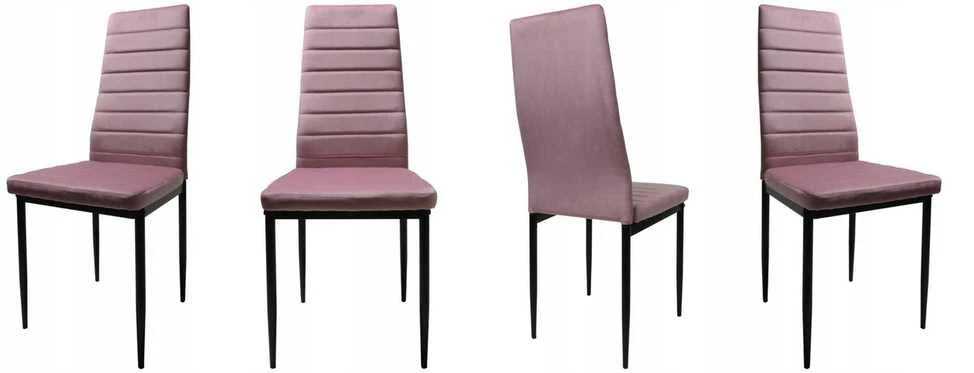 Pudros rožinė veliūrinė kėdė – elegancija ir komfortas moderniam interjerui