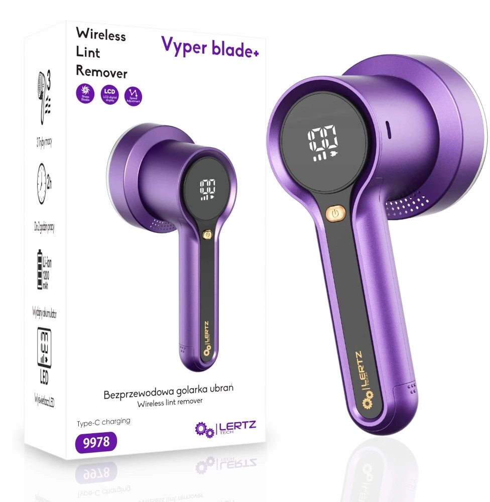 Pūkuotukų šalinimo mašinėlė LERTZ, violetinė