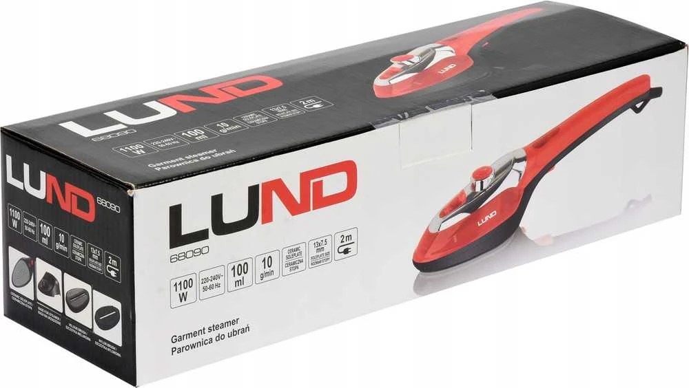 Rankinis drabužių garintuvas LUND 1100W 3in1 su 2 šepetėliais