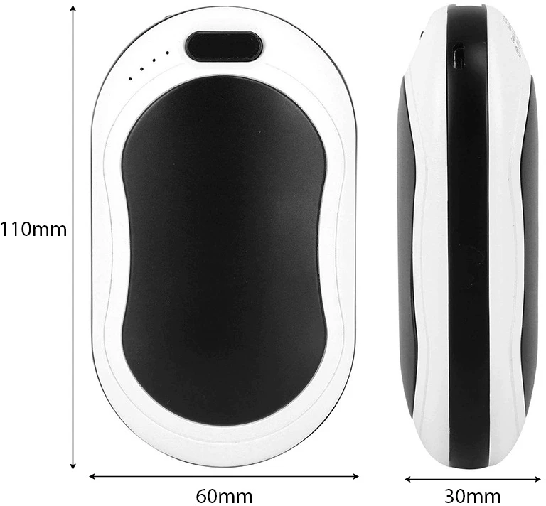 Rankų šildytuvas ir išorinė baterija, 10 000 mAh