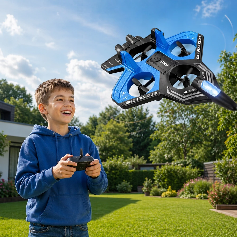 RC dronas-lėktuvas AiM, mėlynas