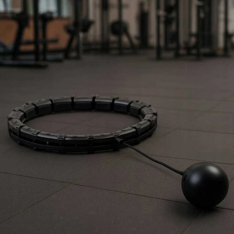 Reguliuojamas „Smart Hula Hoop“ lankas su svoriu ir masažiniu efektu fitness treniruotėms