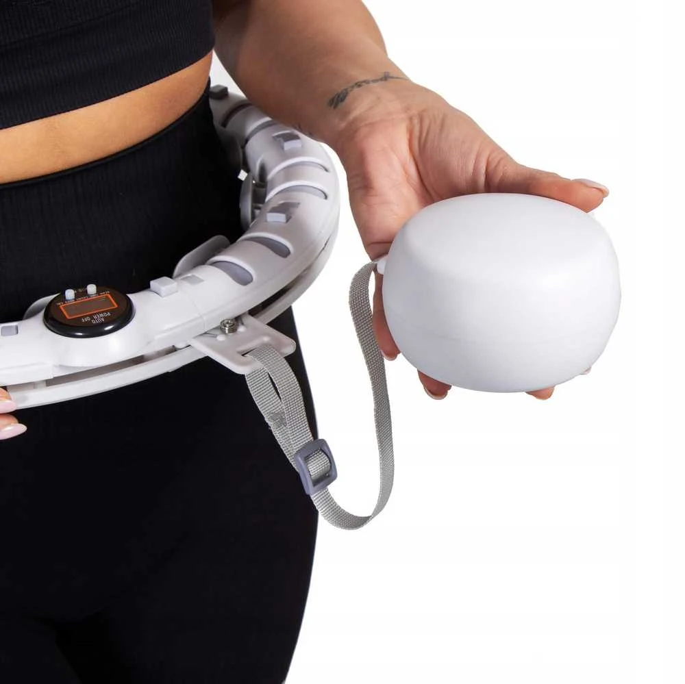 Reguliuojamas „Smart Hula Hoop“ lankas su svorio plokšte, skaitikliu ir masažiniu efektu