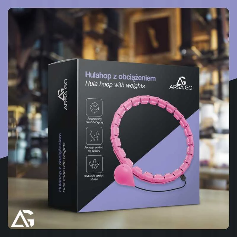 Reguliuojamas svorinis „Smart Hula Hoop“ lankas treniruotėms ir liemens formavimui Plus Size