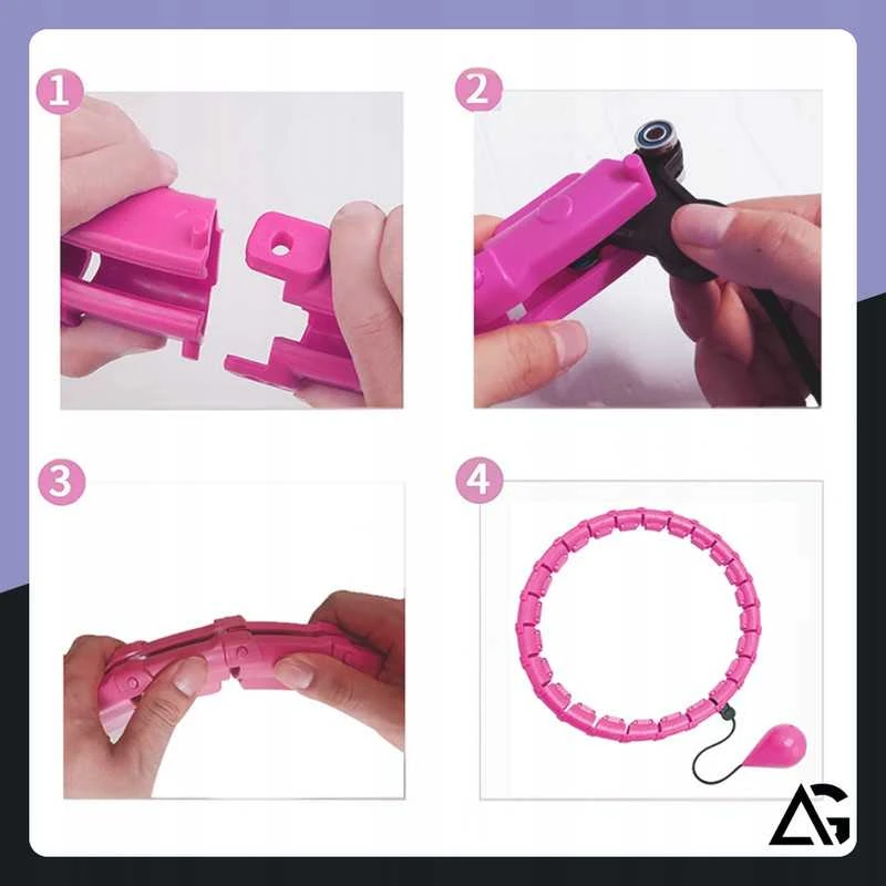 Reguliuojamas svorinis „Smart Hula Hoop“ lankas treniruotėms ir liemens formavimui Plus Size