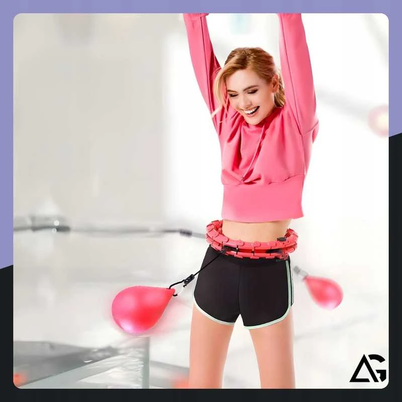 Reguliuojamas svorinis „Smart Hula Hoop“ lankas treniruotėms ir liemens formavimui Plus Size