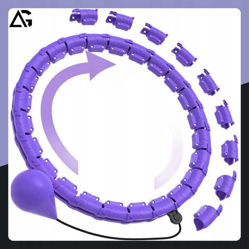 Reguliuojamas svorinis „Smart Hula Hoop“ lankas treniruotėms ir liemens formavimui Plus Size