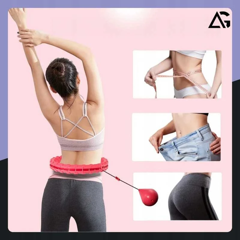 Reguliuojamas svorinis „Smart Hula Hoop“ lankas treniruotėms ir liemens formavimui Plus Size