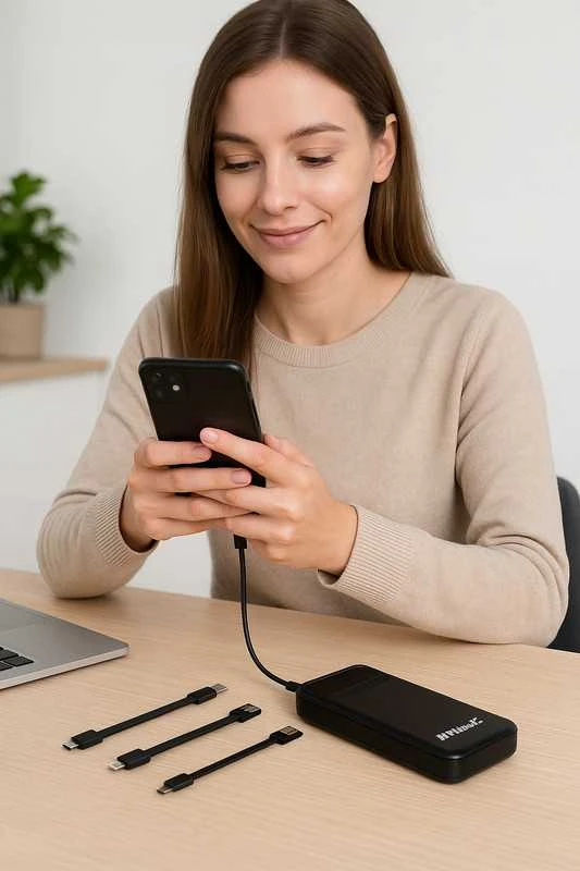 Riwall POWERbonk 20000 mAh išorinė baterija – greitas įkrovimas, USB-C, tinka visiems įrenginiams
