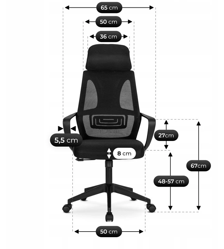 ROB juoda ergonominė biuro kėdė