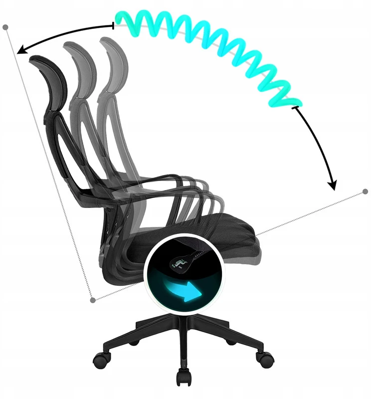 ROB juoda ergonominė biuro kėdė