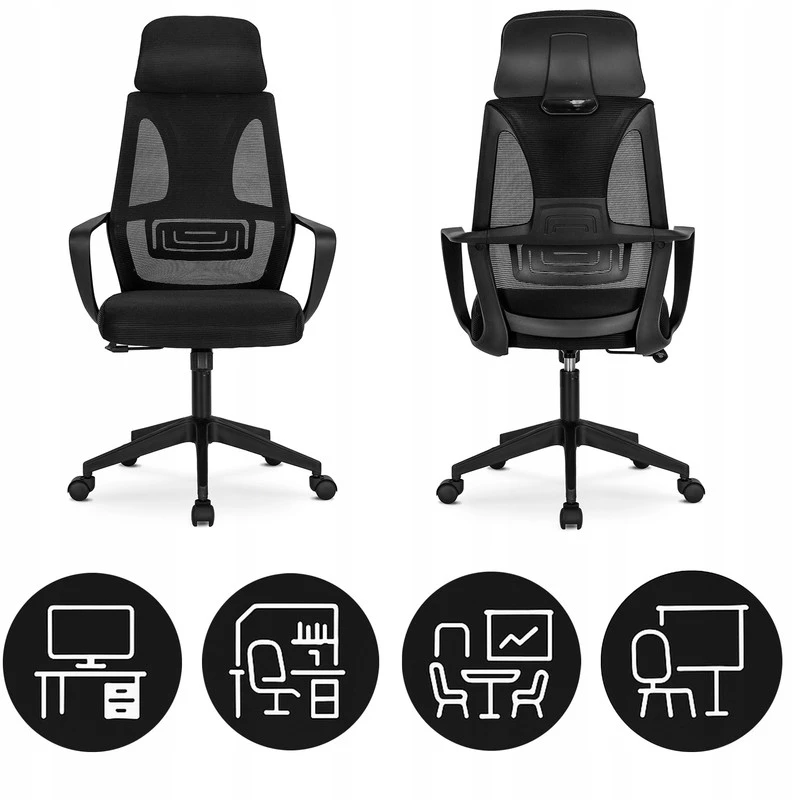 ROB juoda ergonominė biuro kėdė