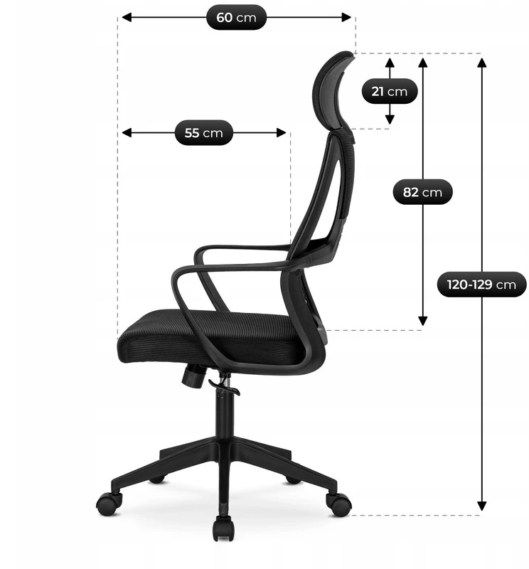 ROB juoda ergonominė biuro kėdė