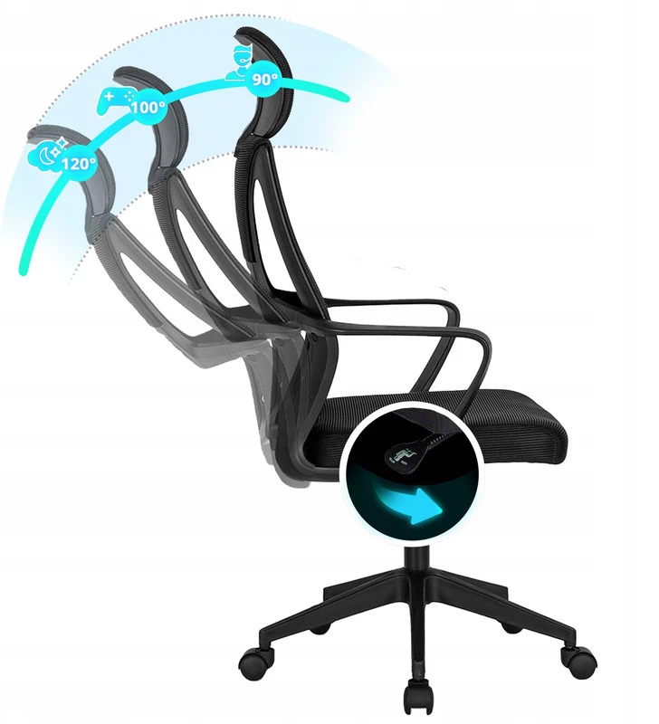 ROB juoda ergonominė biuro kėdė