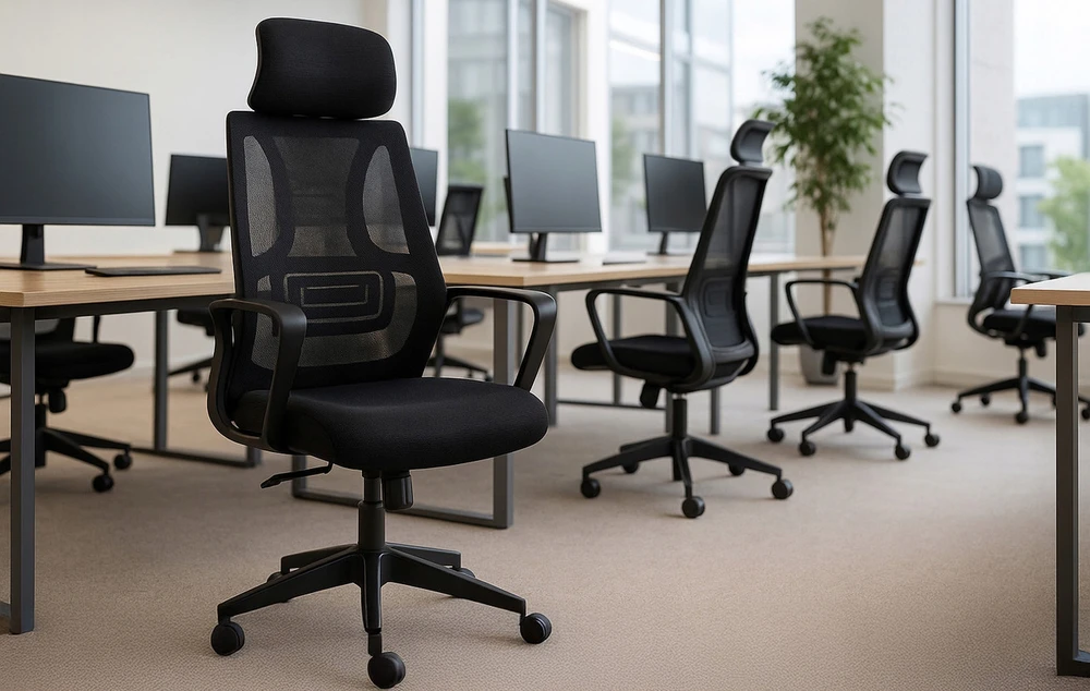 ROB juoda ergonominė biuro kėdė