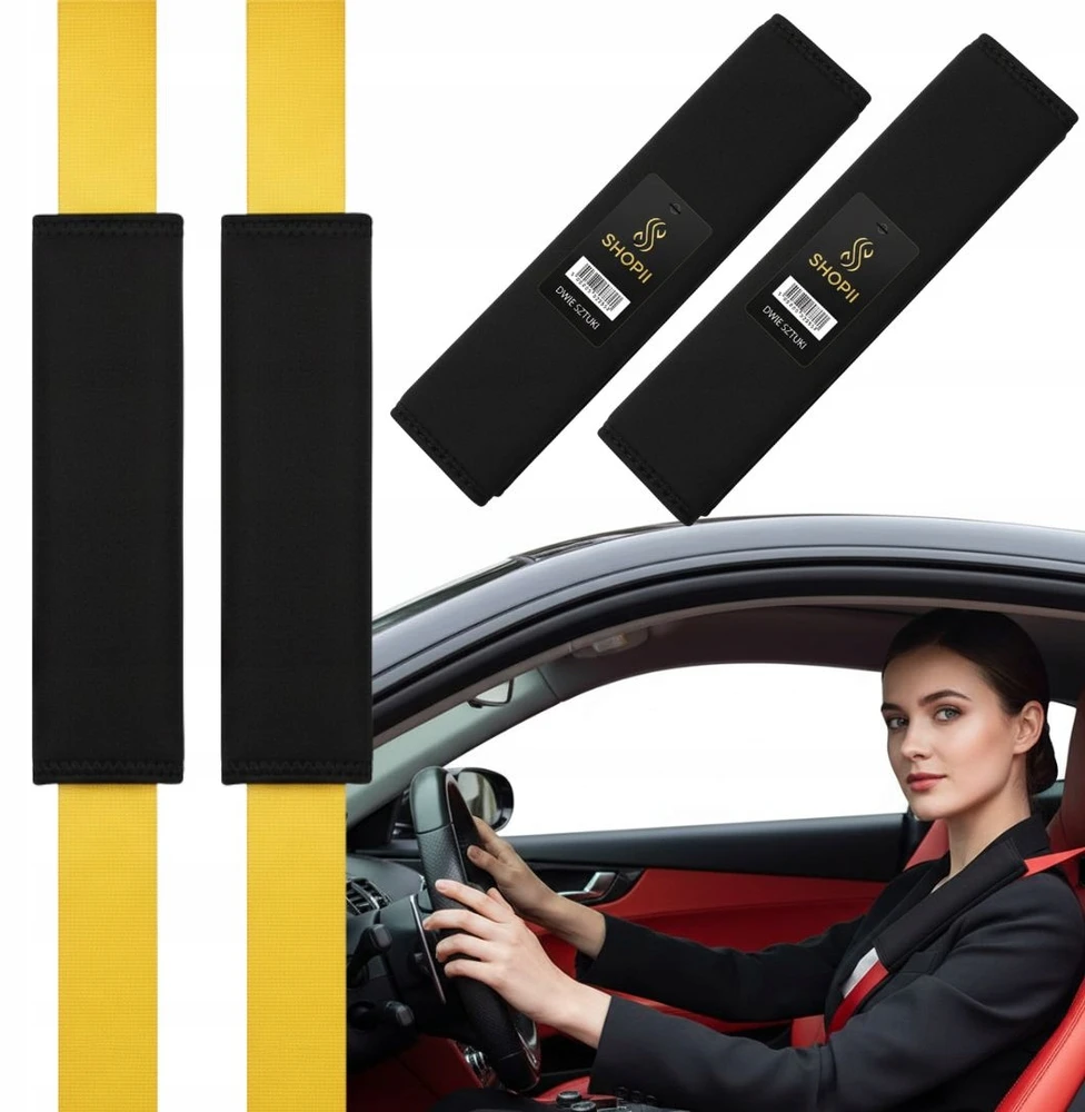 Saugos diržo pagalvėlės automobiliui, 2 vnt.