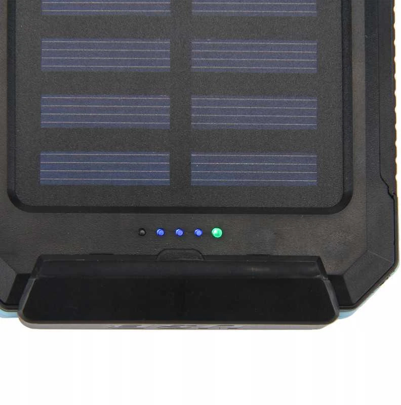 Saulės energija įkraunamas powerbankas 30000 mAh – atsparus vandeniui, puikiai tinka kelionėms