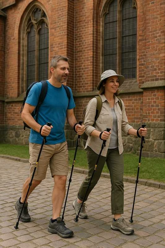 Šiaurietiško ėjimo lazdos Riwall Walk – reguliuojamos, EVA PRO rankenos, trekkingui