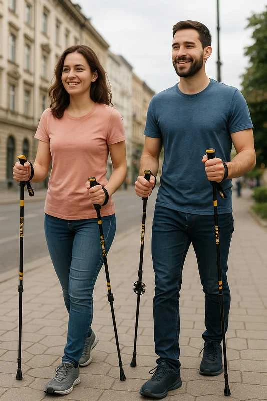 Šiaurietiško ėjimo lazdos Riwall Walk – reguliuojamos, EVA PRO rankenos, trekkingui