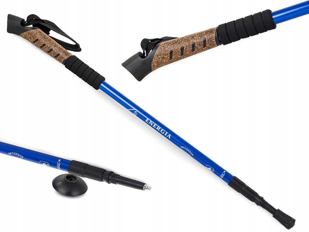 Šiaurietiško ėjimo lazdos – sulankstomos, reguliuojamo ilgio, teleskopinės (Nordic Walking / Trekking)