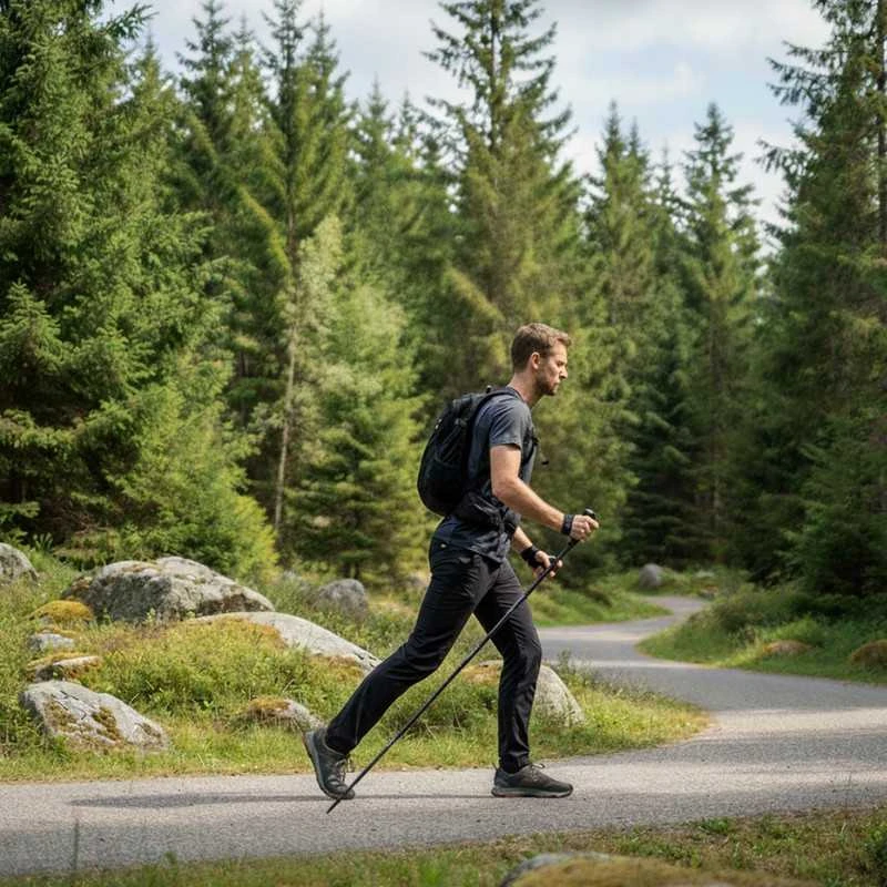 Šiaurietiško ėjimo (Nordic Walking) teleskopinės lazdos SPOKEY, 95–135 cm