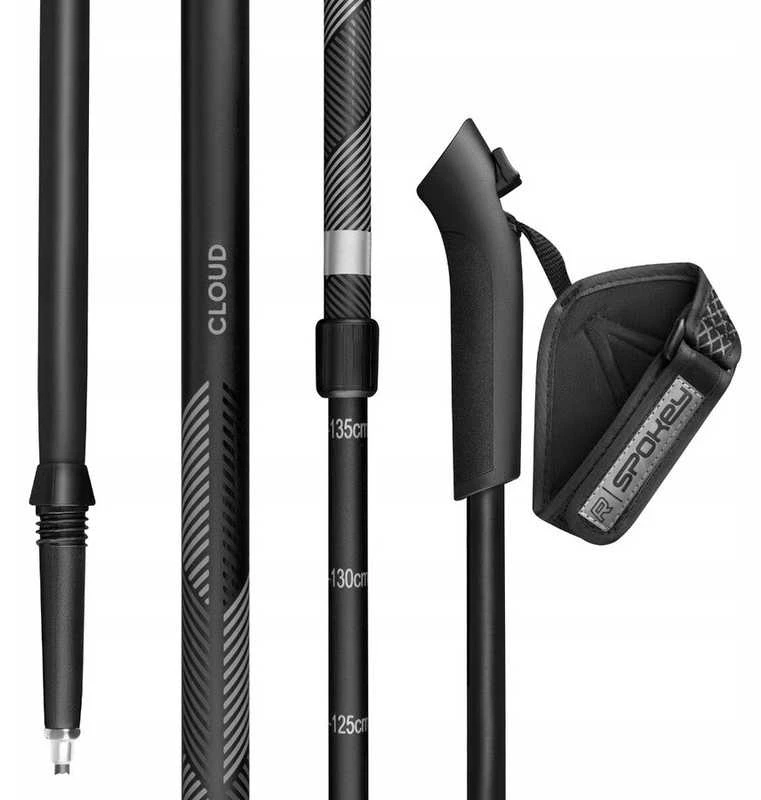 Šiaurietiško ėjimo (Nordic Walking) teleskopinės lazdos SPOKEY, 95–135 cm