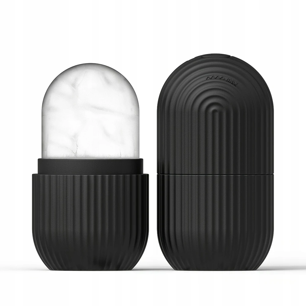 Silikoninis masažuoklis „Ice Roller“, juodas