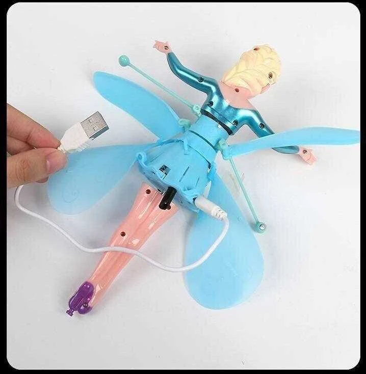 Skraidanti fėja su levituojančia gėle – valdoma ranka, įkraunama USB