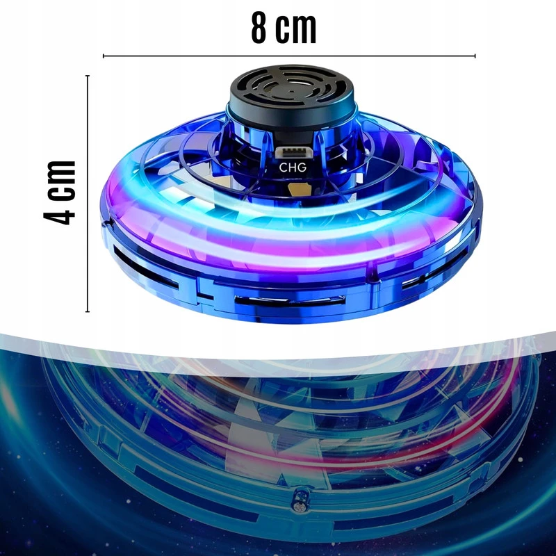 Skraidantis besisukantis UFO žaislas vaikams su USB