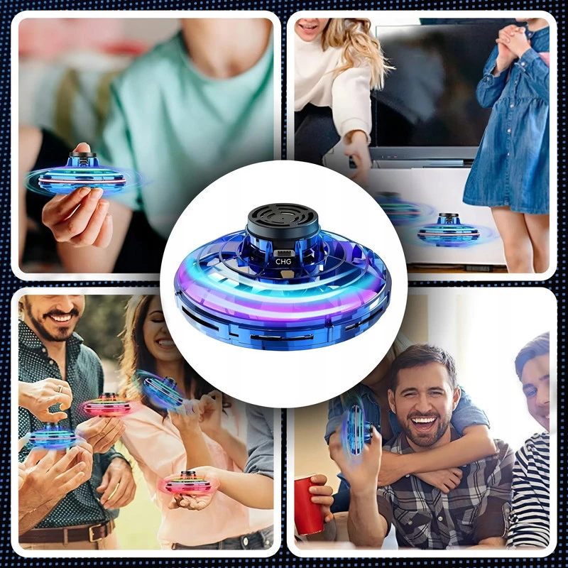 Skraidantis besisukantis UFO žaislas vaikams su USB