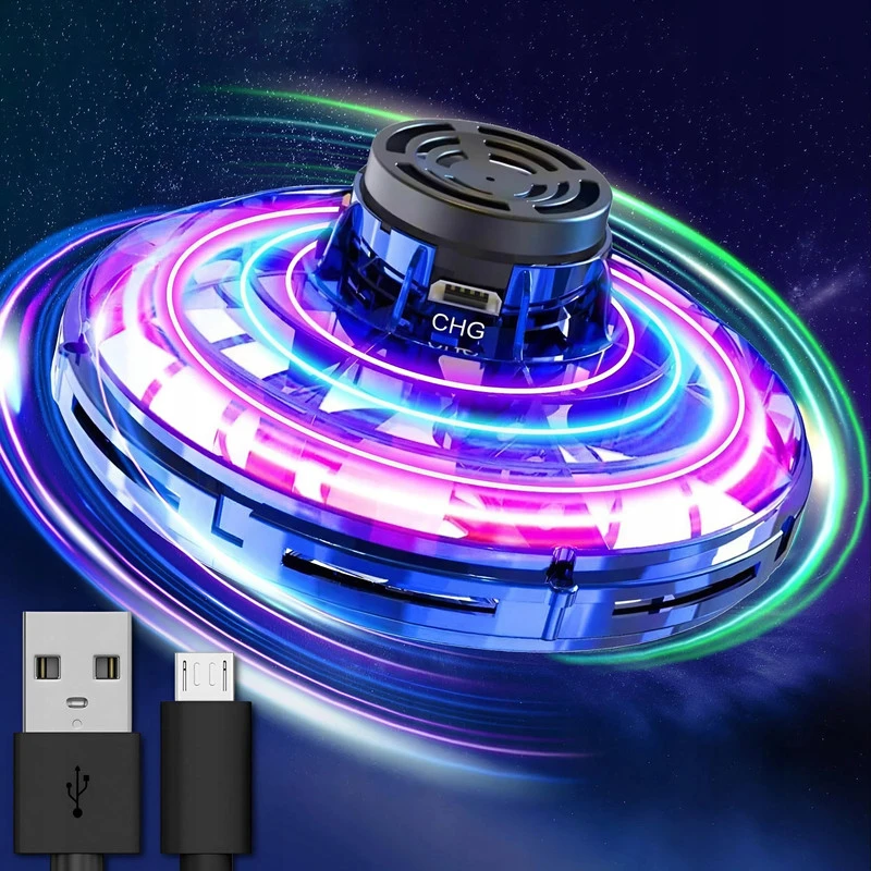 Skraidantis besisukantis UFO žaislas vaikams su USB