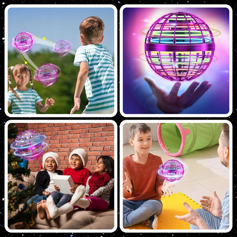 Skraidantis UFO kamuoliukas „Cosmosphere“, valdomas ranka ir pulteliu